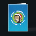 Snarky Monkey Christmas Holiday Card<br><div class="desc">Funny Christmas Greeting Card</div>
