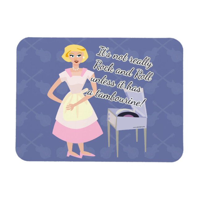 Snarky Rock Tambourine Housewife Magnet (Horizontal)