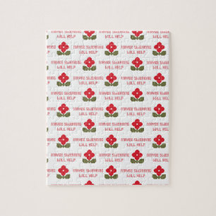 Snarky Rude Cross Stitch Funny Irreverent humour Jigsaw Puzzle