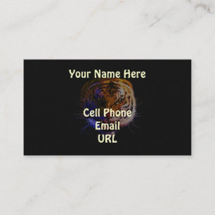 Snarling Bengal Tiger Big Cat Wildlife Art Business Card