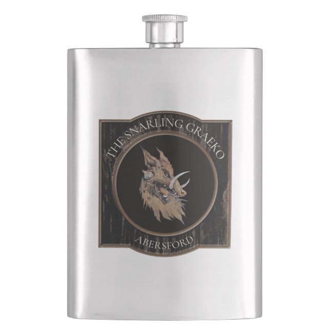 Snarling Graeko Classic Flask (Front)
