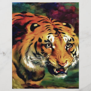 Snarling Tiger Artistic Portrait