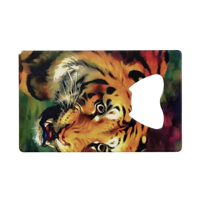 Snarling Tiger Artistic Portrait (Back Horizontal)