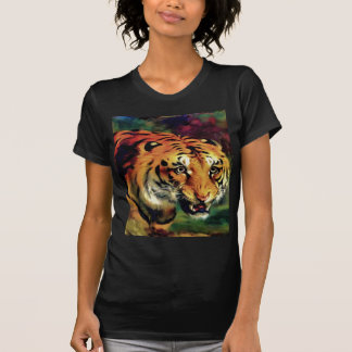 Snarling Tiger Artistic Portrait T-Shirt