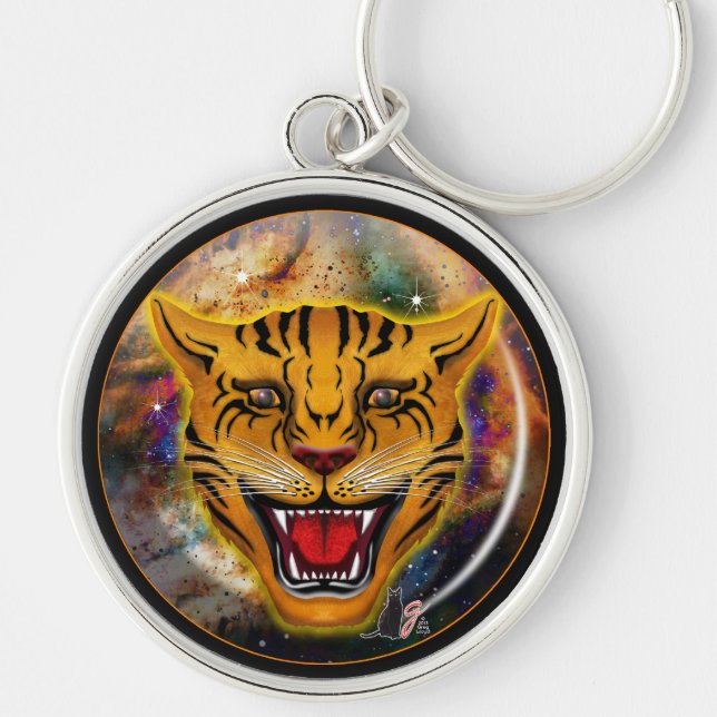 Snarling Tiger Nebula Key Ring (Front)