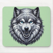 Snarling Wolf head