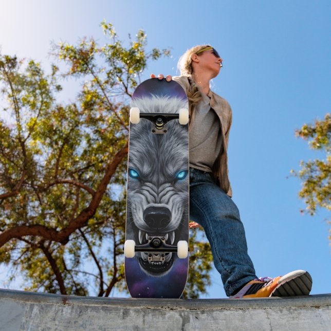  Snarling wolf head Skateboard  (Outdoor 1)