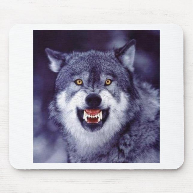 Snarling Wolf Mouse Mat (Front)