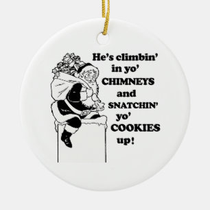 Snatchin' yo cookies up ceramic tree decoration