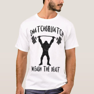 Snatchsquatch, Cartoon Big Foot, Beast, Funny Gym T-Shirt