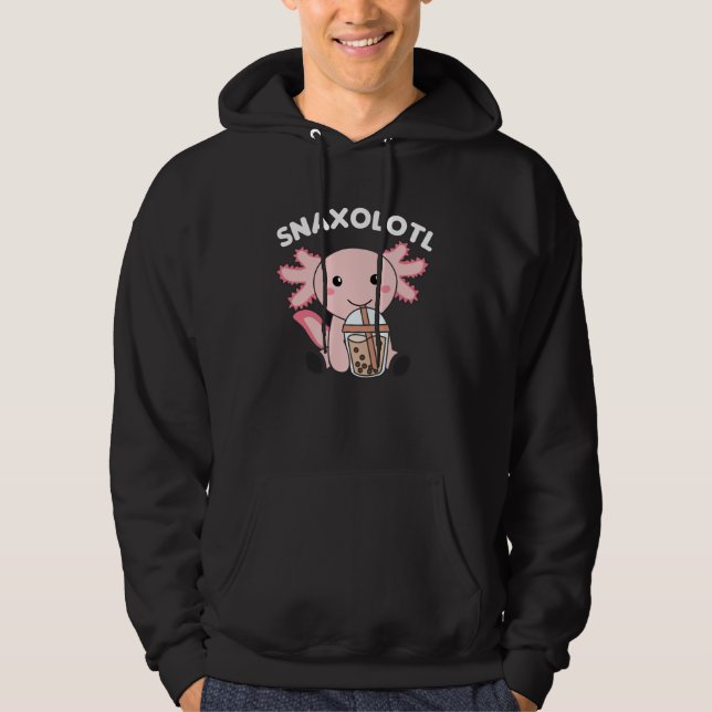 Snaxolotl Axolotl Bubble Tea Lovers Sweet Animals Hoodie (Front)