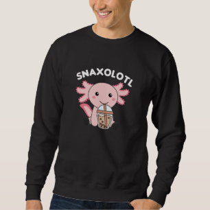 Snaxolotl Axolotl Bubble Tea Lovers Sweet Animals Sweatshirt