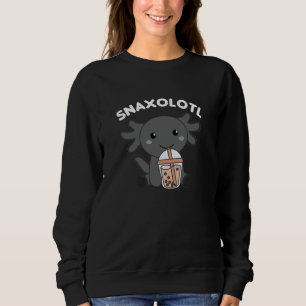 Snaxolotl Axolotl Bubble Tea Lovers Sweet Animals Sweatshirt