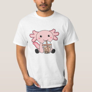 Snaxolotl Axolotl Bubble Tea Lovers Sweet Animals T-Shirt