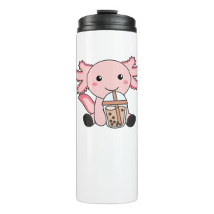 Snaxolotl Axolotl Bubble Tea Lovers Sweet Animals  Thermal Tumbler