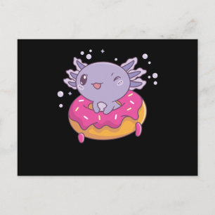 Snaxolotl Axolotl Donut Lovers Sweet Animals Postcard