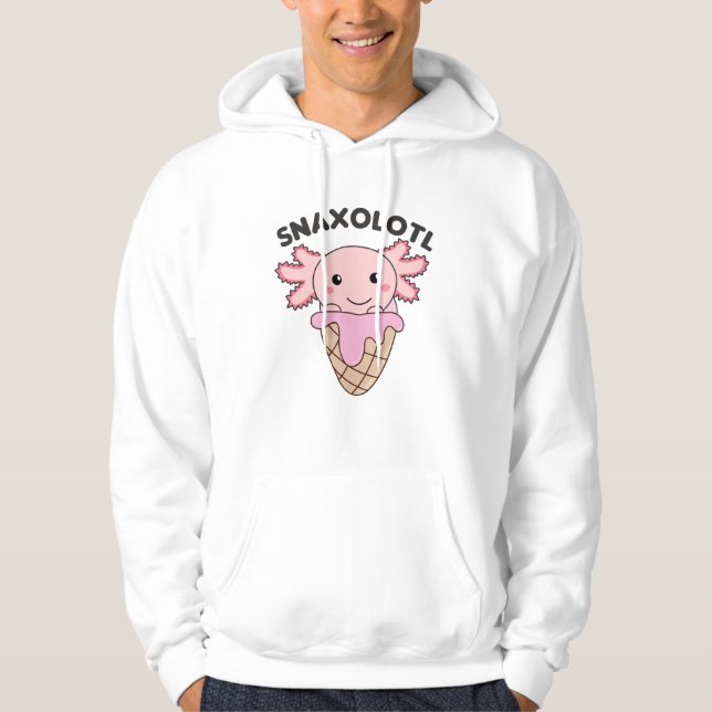 Snaxolotl Axolotl Lovers Sweet Animals Ice Cream Hoodie (Front)