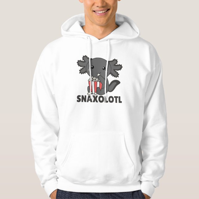Snaxolotl Axolotl Lovers Sweet Animals Popcorn Hoodie (Front)