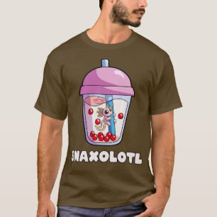 Snaxolotl Cute Axolotl Boba Tea Kawaii Axolotl Lov T-Shirt