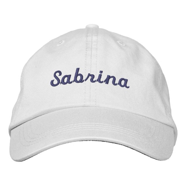 Snazzy Blue Letters:  Embroidered Hat (Front)