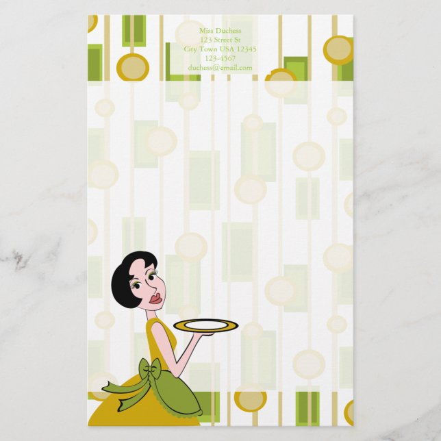 Snazzy Dinner Stationery (Front)