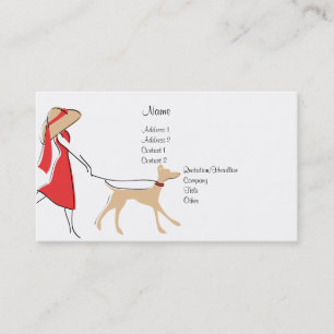 Snazzy Dog Walker Business Card