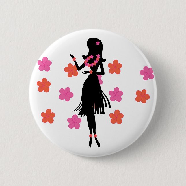 Snazzy Hula Dancer 6 Cm Round Badge (Front)
