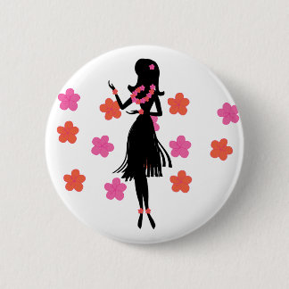 Snazzy Hula Dancer 6 Cm Round Badge