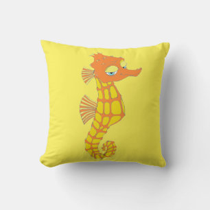 Snazzy Seahorse Square Pillow