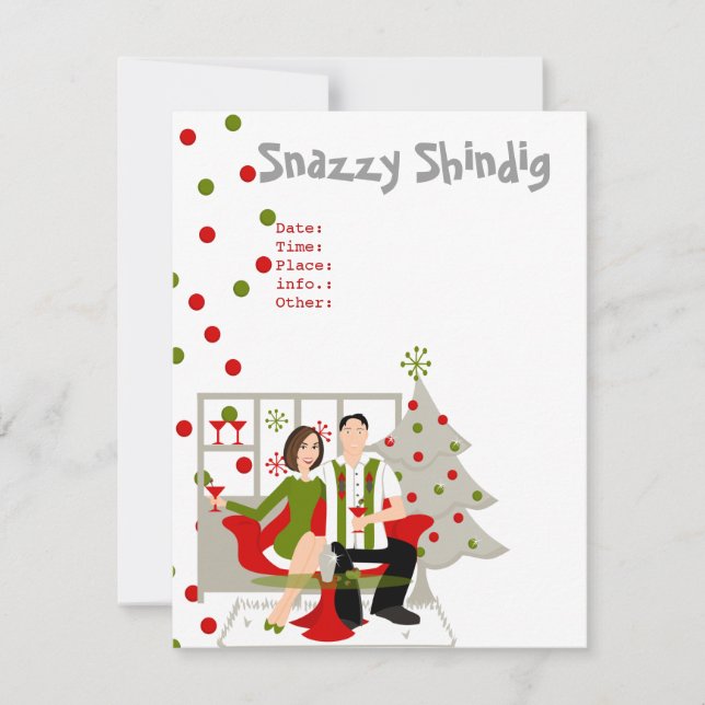 Snazzy Shindig Christmas Invitation (Front)