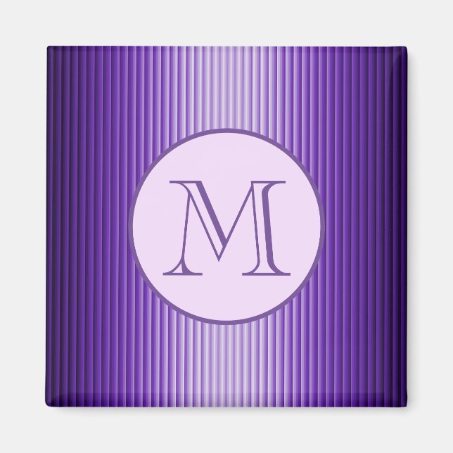 Snazzy Sophisticates Purple Glow Stripes Custom Magnet (Front)