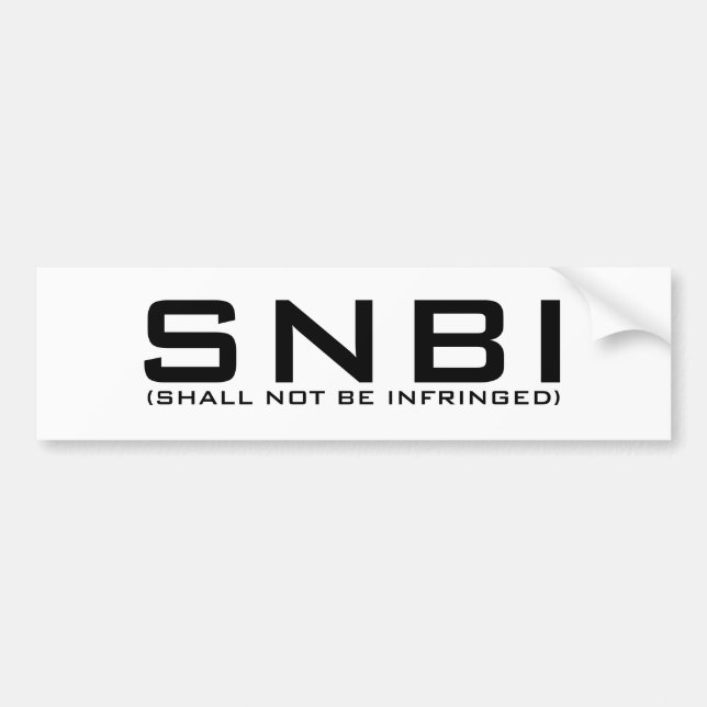 SNBI Bumper Sticker (Front)