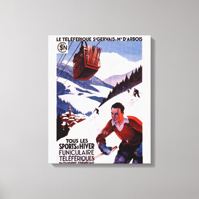 SNCF Railway Cable Car Promo Poster Canvas Print (Front)