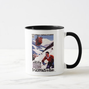 SNCF Railway Cable Car Promo Poster Mug