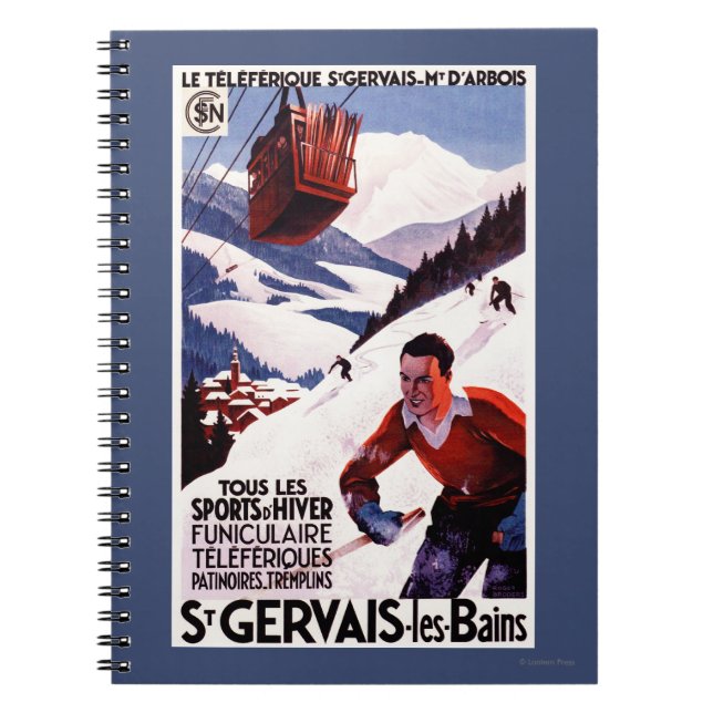 SNCF Railway Cable Car Promo Poster Notebook (Front)