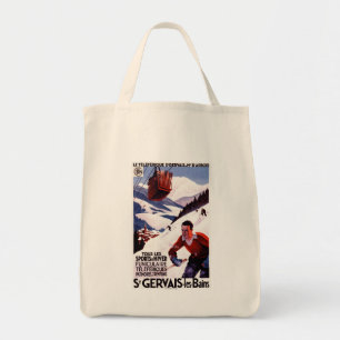 SNCF Railway Cable Car Promo Poster Tote Bag