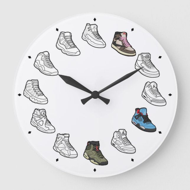 Sneaker Acrylic Wall Clock (Travis Collabs) (Front)