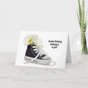 Sneaker and Daisy Birthday Card