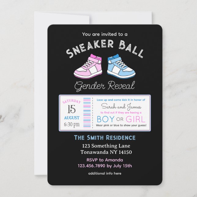 Sneaker Ball Gender Reveal Invitation (Front)