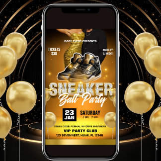 Sneaker Ball Party Flyer Invitation