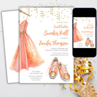 Sneaker Ball Sweet 16 Peach and Gold Glitter 