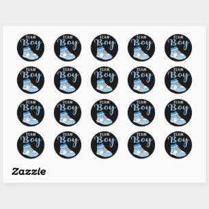 Sneaker Ball Team Boy gender reveal Stickers