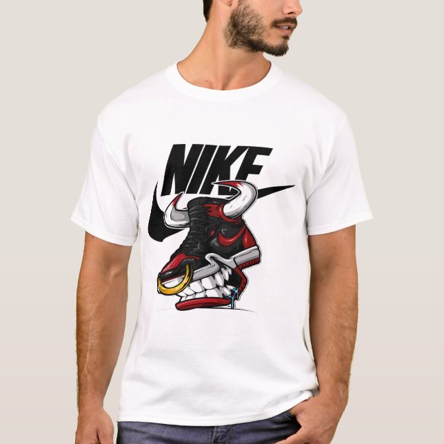 Sneaker Beast - Streetwear Bull Shoe Monster Graph T-Shirt (Front)