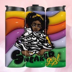 Sneaker Girl 3d Inflated effect Tumbler