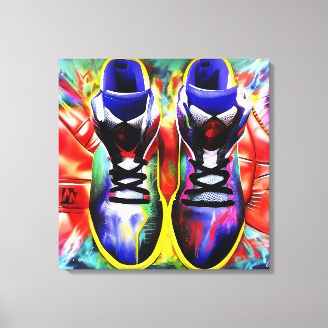 Sneaker Head Canvas Print (Front)