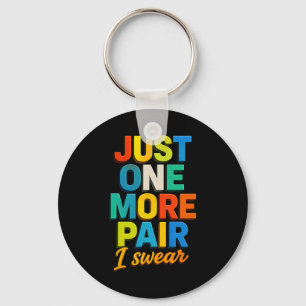 Sneaker Head Just One More Pair Colorful Sketll Sh Key Ring
