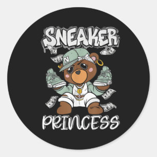 Sneaker Princess Girl Afro Seafoam Abundance 4s Ma Classic Round Sticker