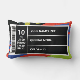 Sneaker Room Ideas Customisable Shoe Box Label 1/2 Lumbar Cushion