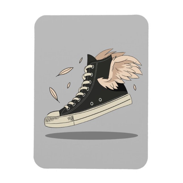 Sneaker with Wings Sneaker Head Magnet (Vertical)