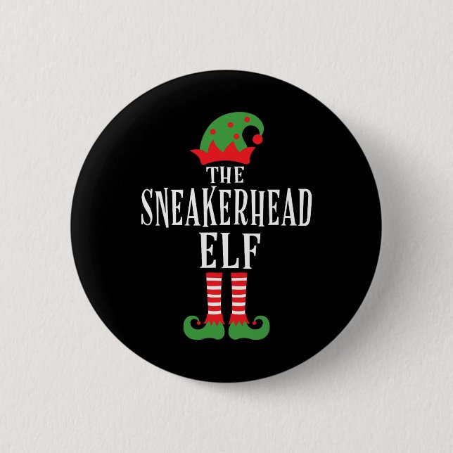 Sneakerhead Elf Family Matching Group Christmas Gi 6 Cm Round Badge (Front)
